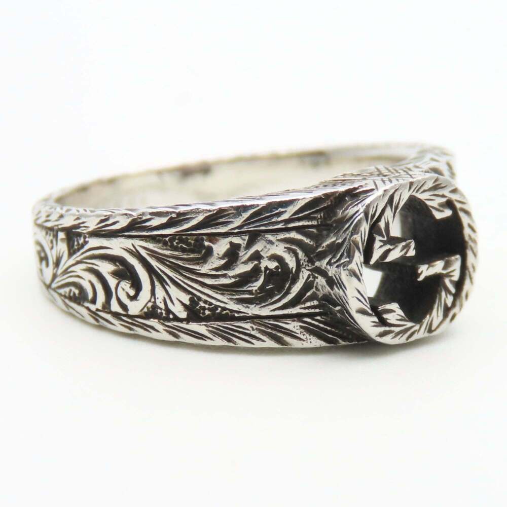 Gucci Interlocking Arabesque Ring, Size 13, Sv925… - image 8